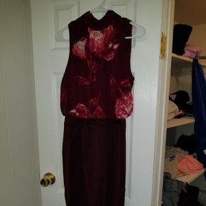 Burgundy dress